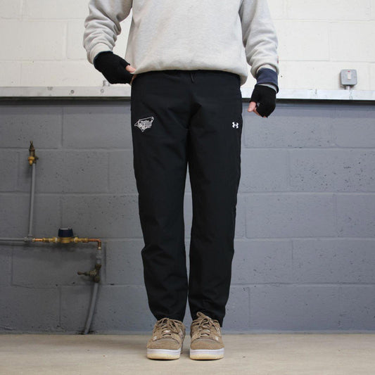 00s Under Armour tracksuit bottoms y2k M black joggers print logo gym wear trackies