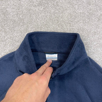 Blue Columbia technical full zip fleece XL y2k style autumn adjustable waist