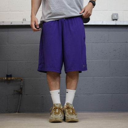 Loose Nike sports shorts y2k purple Elasticated comfy loose floaty summer gym shorts