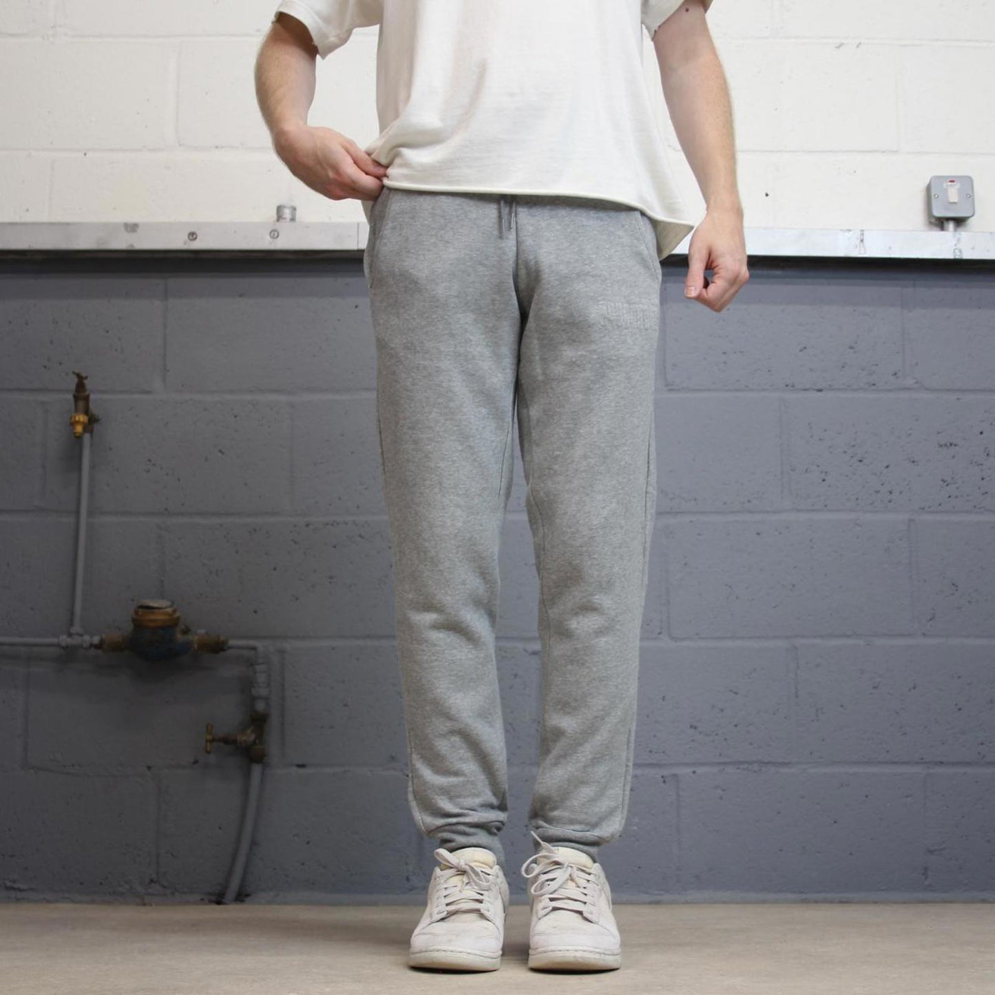 Y2k Grey Puma joggers S gym comfy sweatpants drawstring waist