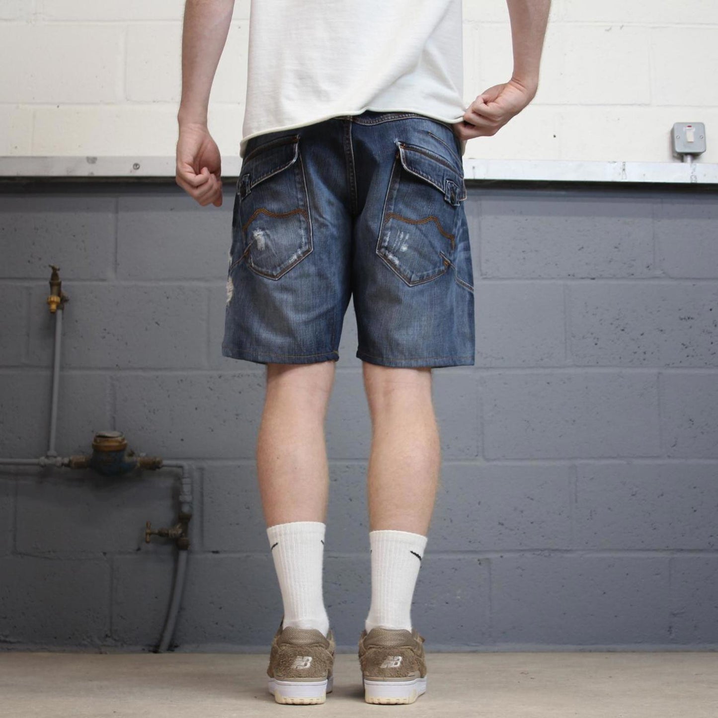 Blue Police jorts W38