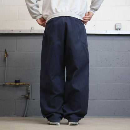 Baggy Dickies carpenter work pants navy W42L32 Wide leg chino style skate trousers
