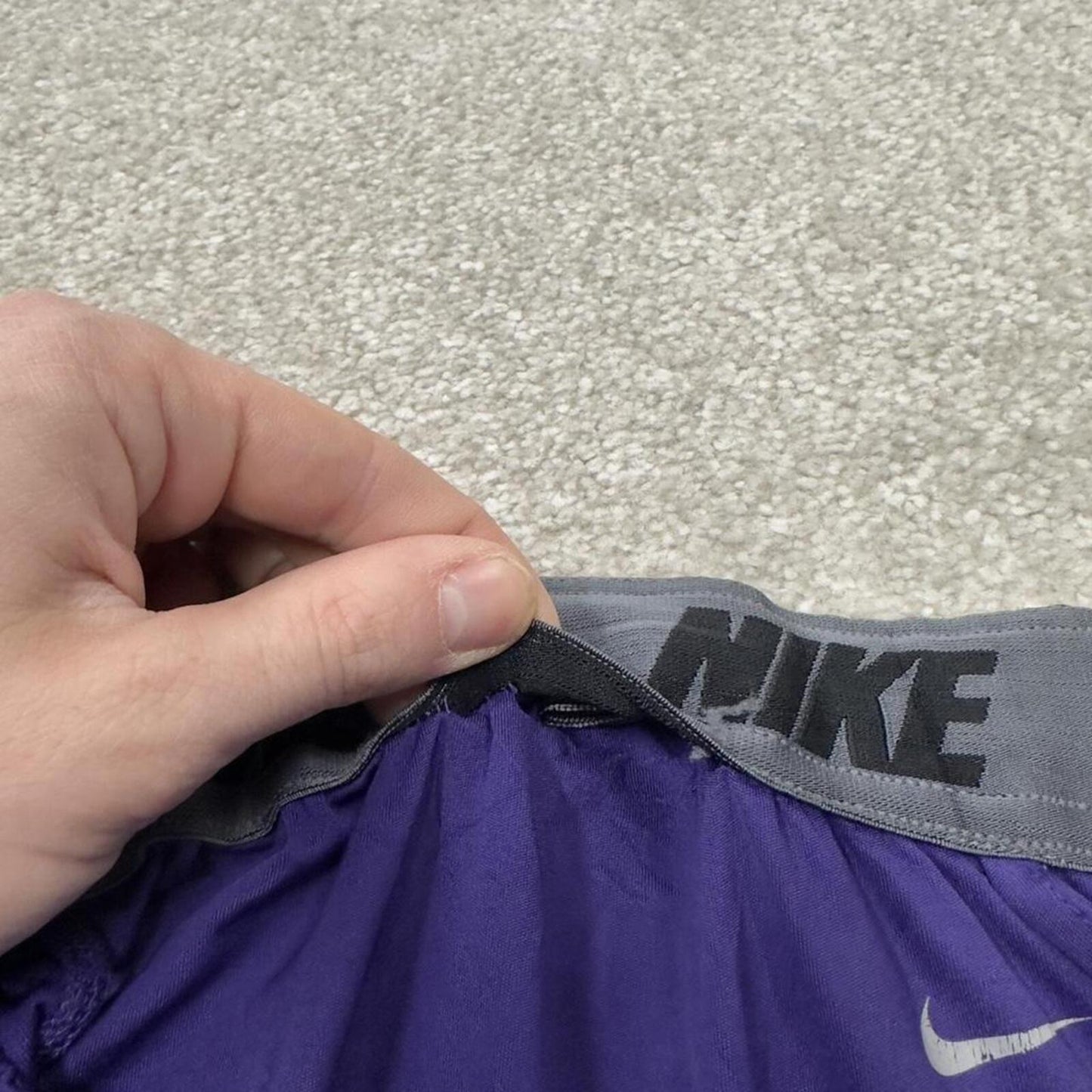 Loose Nike sports shorts y2k purple Elasticated comfy loose floaty summer gym shorts