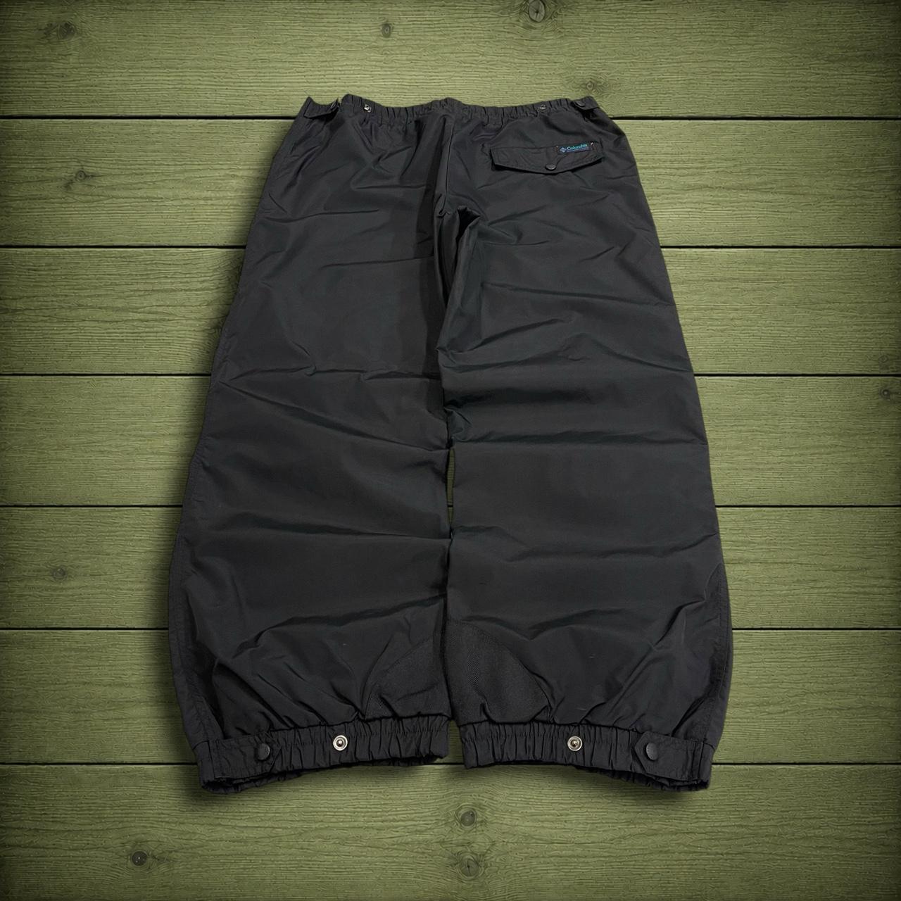 Columbia waterproof pants women's y2k black lined technical snow trousers