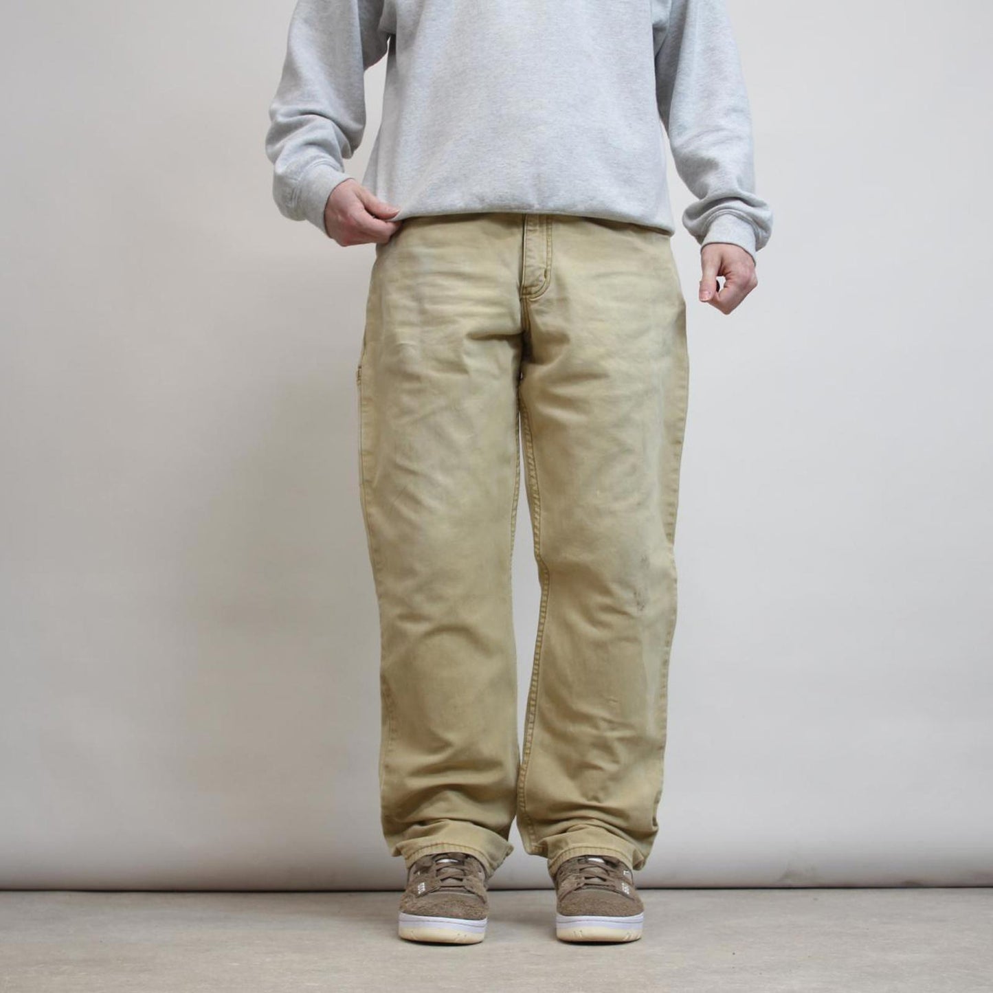 Mens Carhartt carpenter pants W36 L32 tan relaxed 90s style cargos