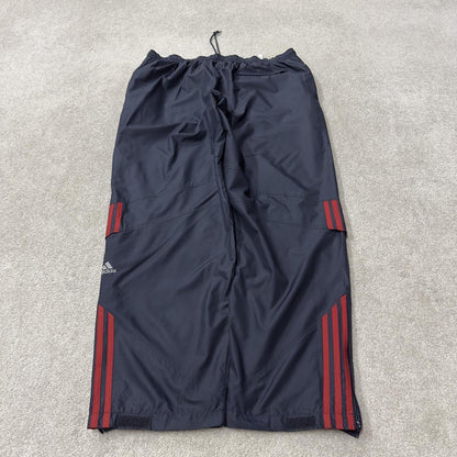 Y2K baggy Adidas tracksuit bottoms navy XL Wide leg mesh lined side stripe track pants