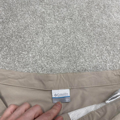 Y2K Columbia PFG cargo tech shorts beige Loose mesh lined utility summer fishing shorts