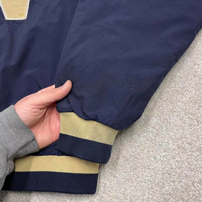 Vintage Champion technical windbreaker jacket M mens navy y2k full zip boxy bomber coat embroidered