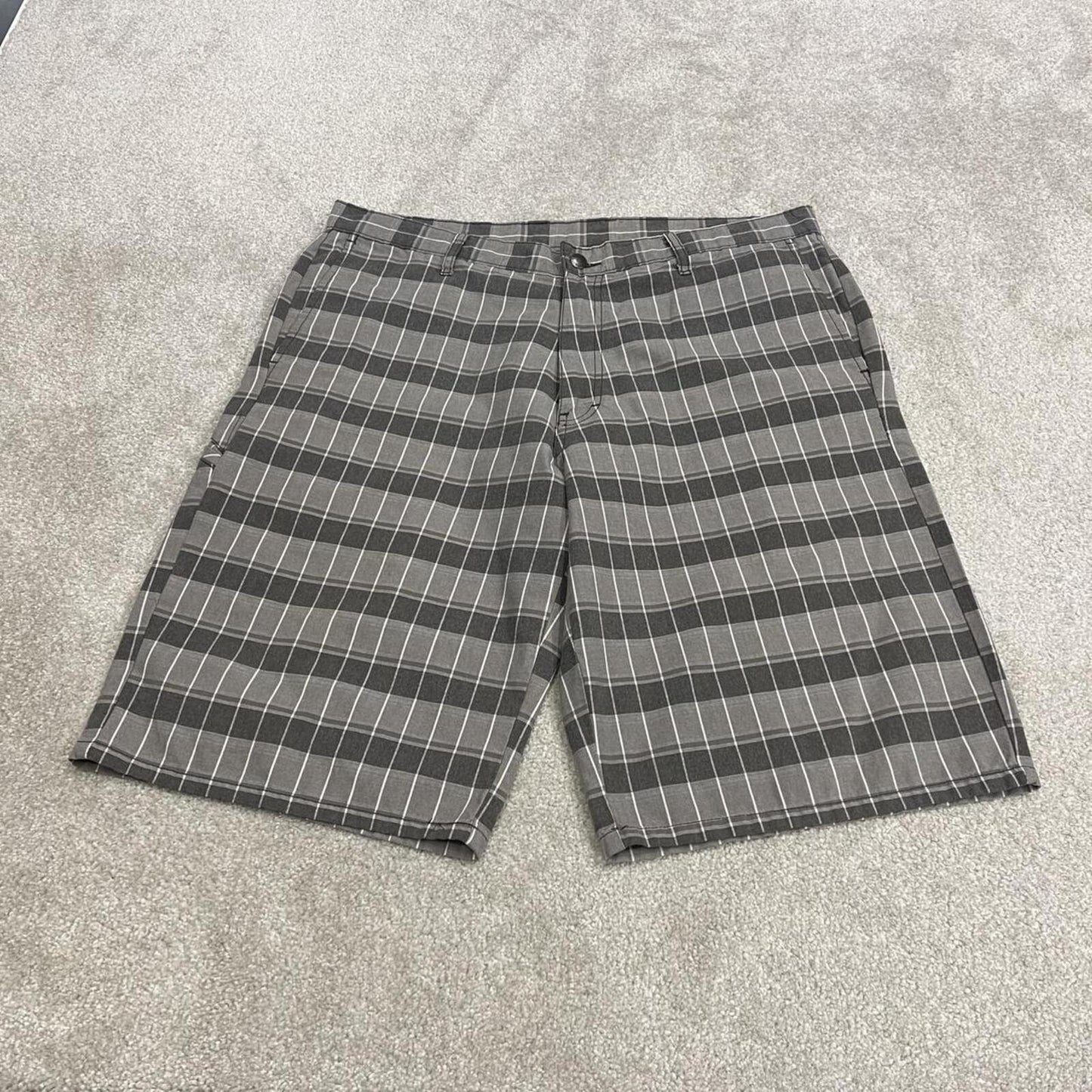 Dickies baggy checkered shorts carpenter grey Chino check surf shorts long leg festival