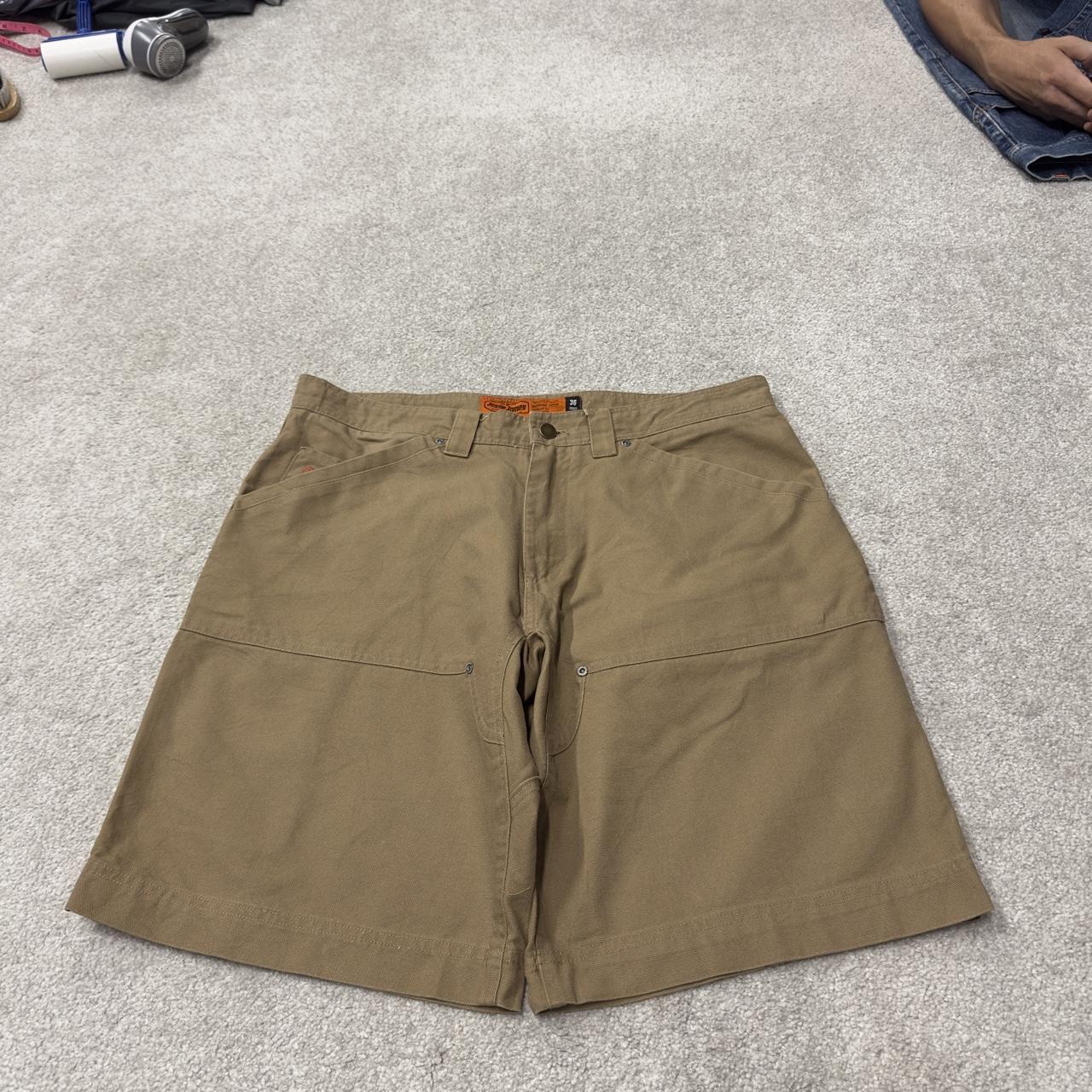 Jesse James baggy surf shorts y2k carpenter tan Loose canvas loose leg summer festival jorts