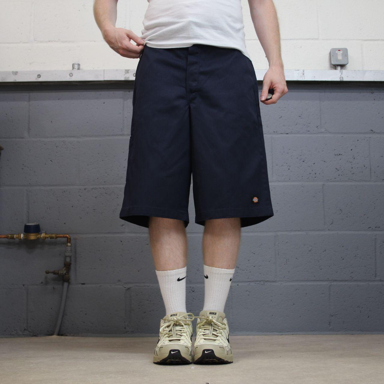 Dickies carpenter shorts long leg navy Twill chino skater style shorts loose long leg