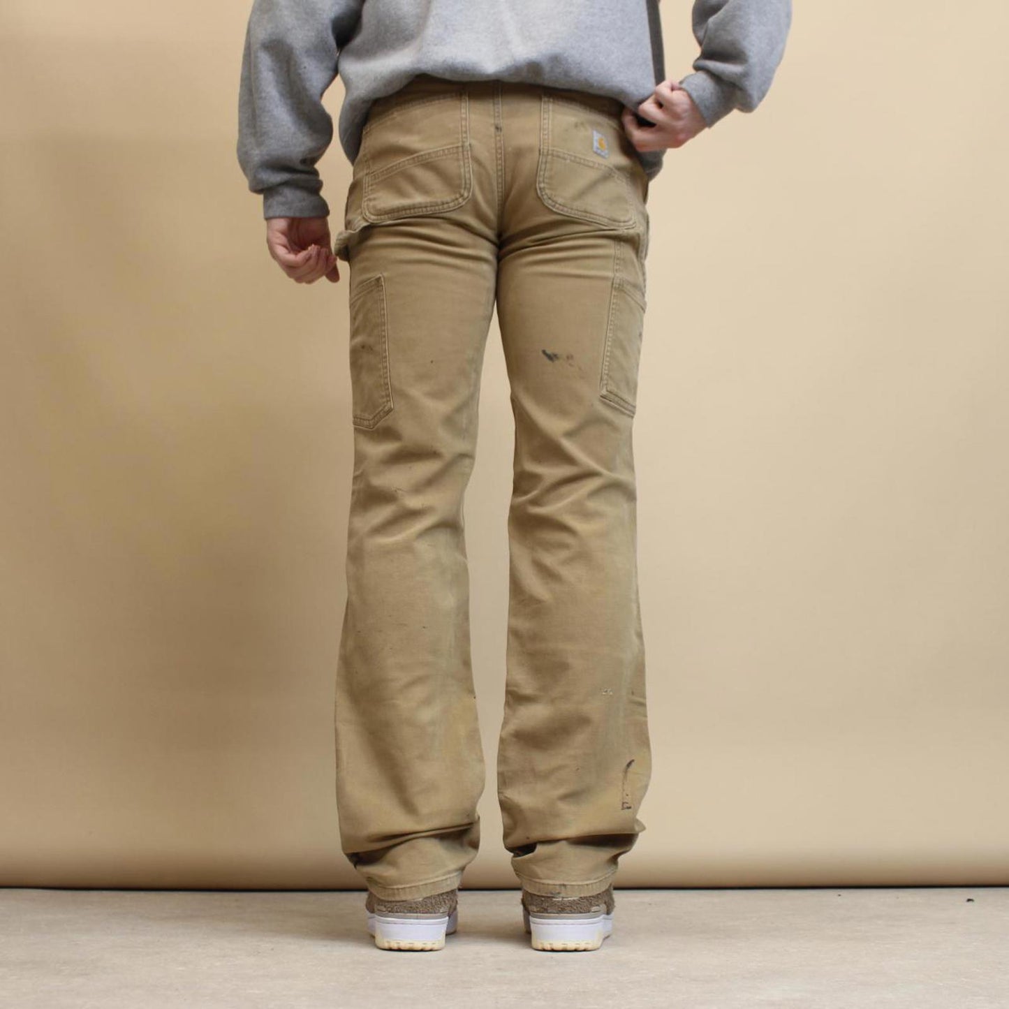 Tan Carhartt carpenter pants size 2 Tall (W29) original fit cargos