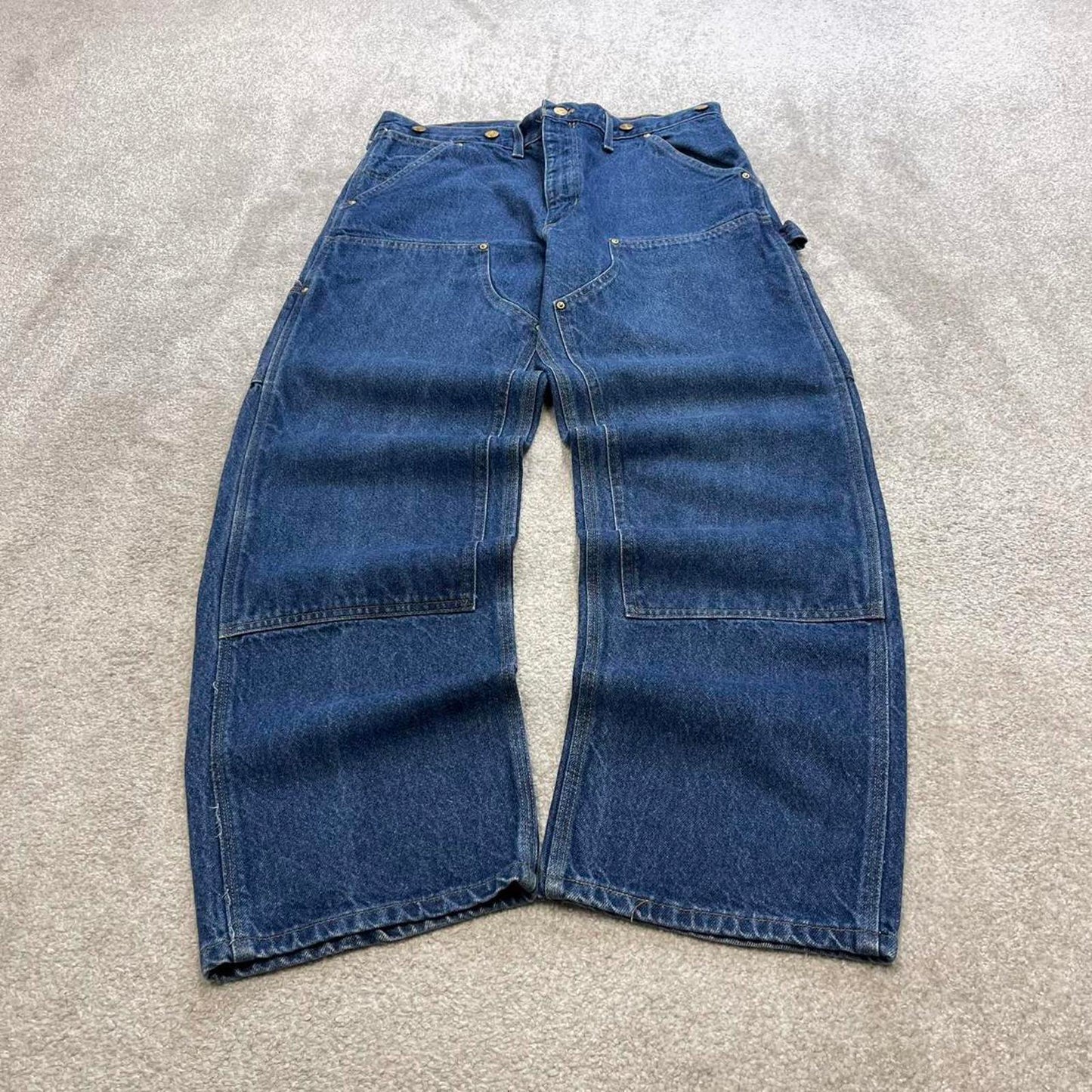 Carhartt double knee carpenter jeans W36L32 baggy blue denim 90s skater style work cargos