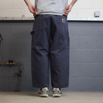 Carhartt carpenter jeans wide leg navy Loose leg skate style carpenter work pants