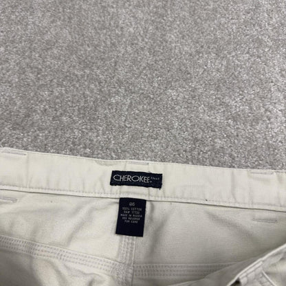 Y2K carpenter shorts W36 loose skater white Cherokee Cargo summer festival shorts
