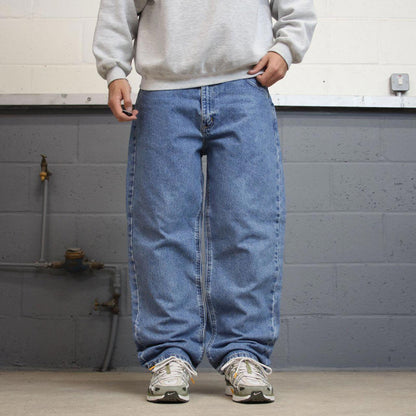 Blue Carhartt jeans W38L32 vintage 90s skater style relaxed fit loose 5 pocket pants