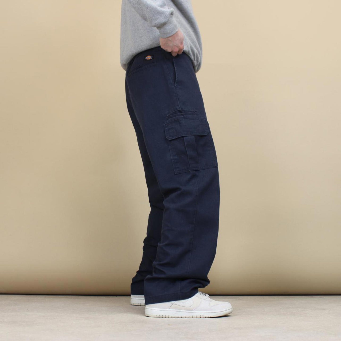 Navy Dickies cargo pants W36L32 loose twill chino style skater cargos
