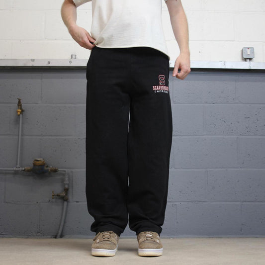 Y2k black Champion joggers S Loose sweatpants embroidered logo