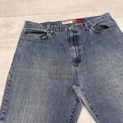 Blue baggy Quiksilver jeans W38L32 loose denim 90s style skater jeans