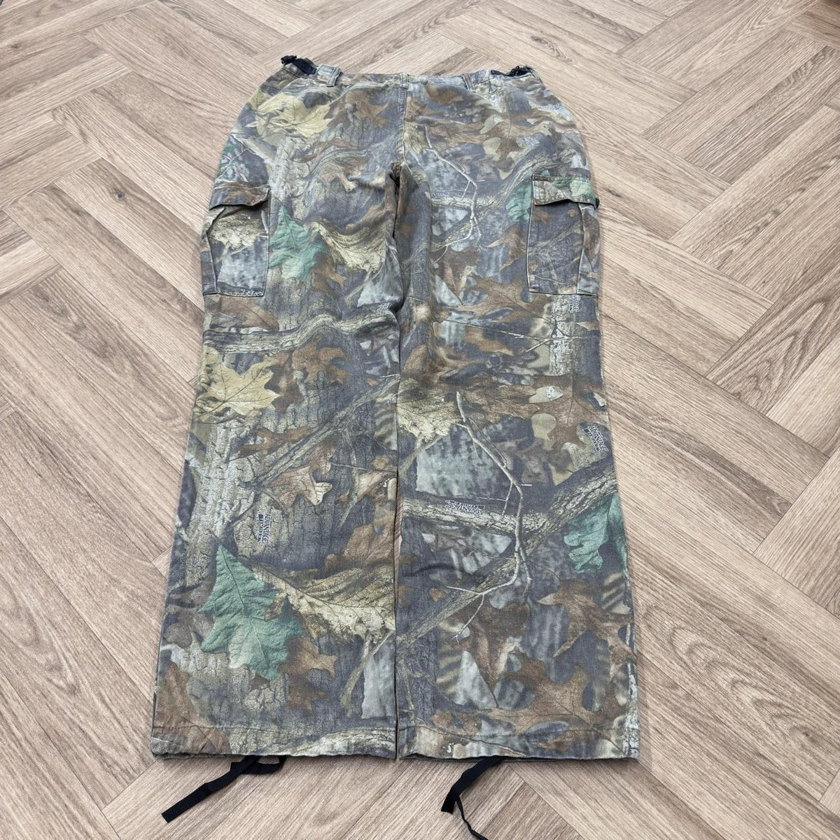 Vintage baggy camo cargo hunting pants Loose leg redhead camouflage utility combat trousers