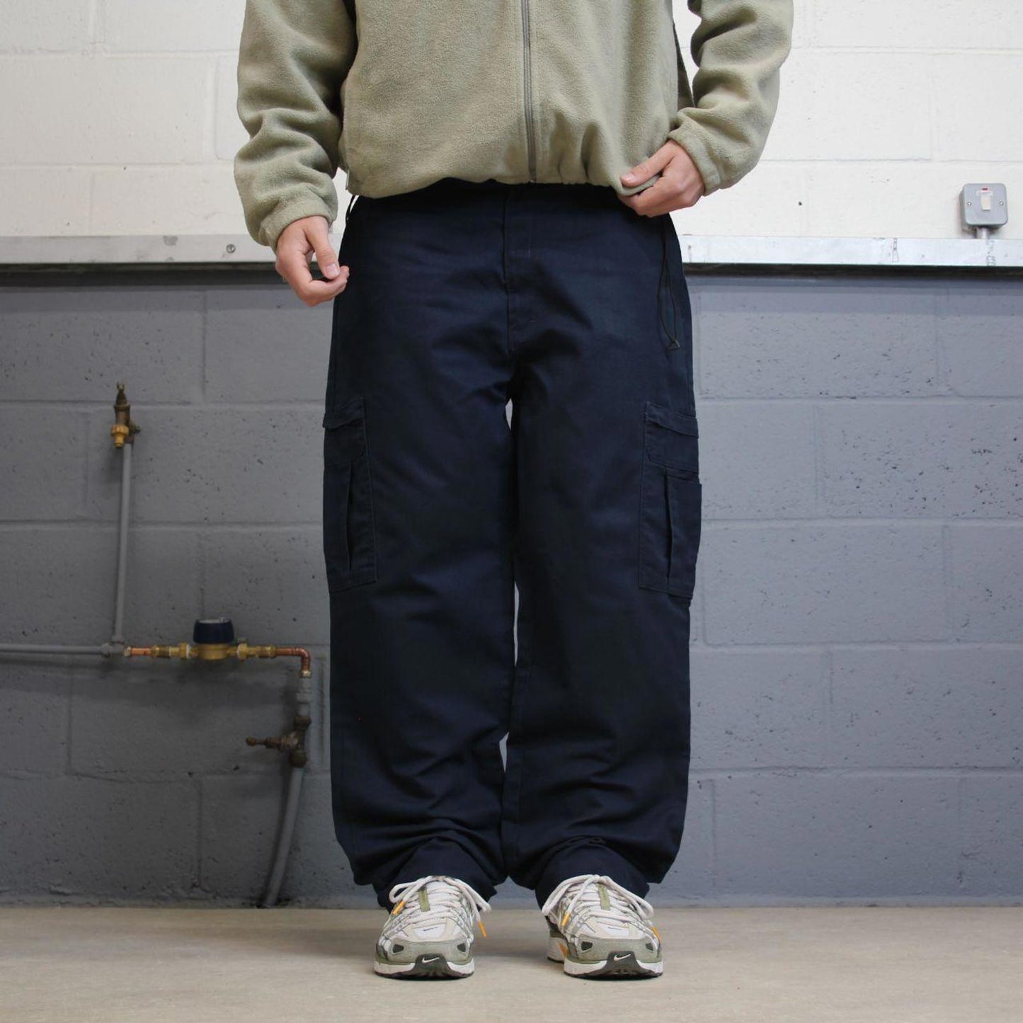 90s Dickies cargo trousers workwear W38L32 navy loose chino style skater cargo pants