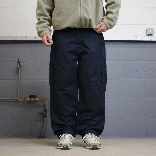 90s Dickies cargo trousers workwear W38L32 navy loose chino style skater cargo pants