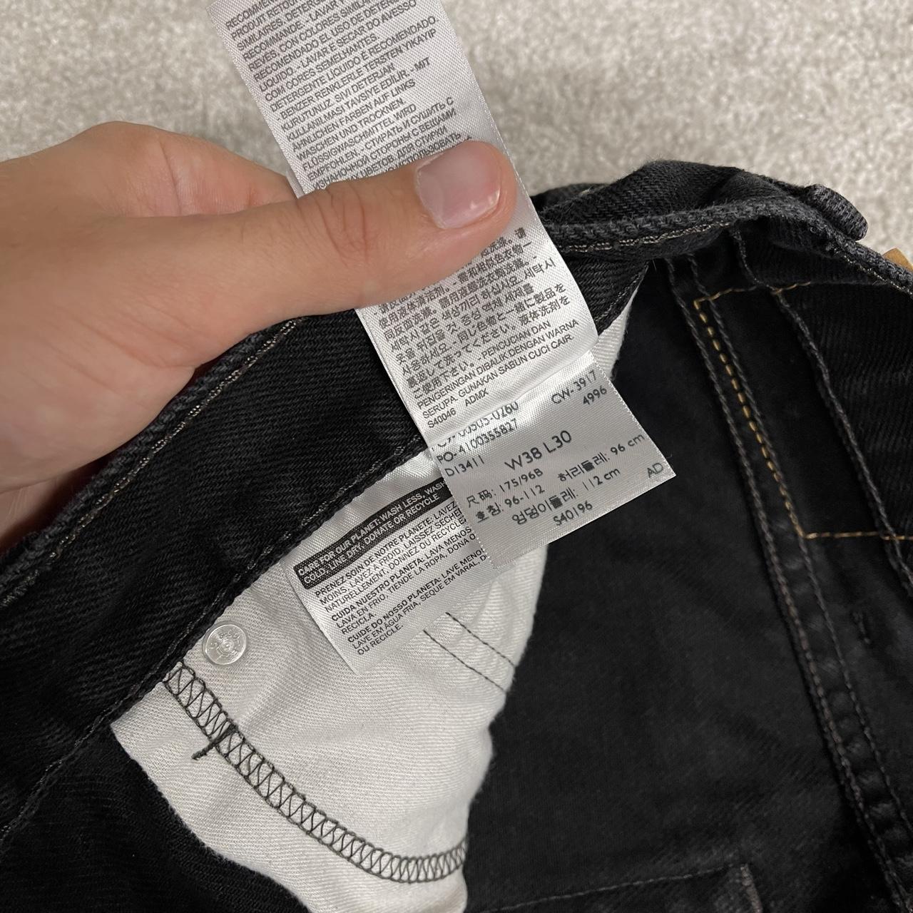 Levi's 505 straight fit jeans y2k black Regular straight leg denim pants red tab logo