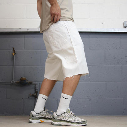 White Dickies carpenter jorts W38