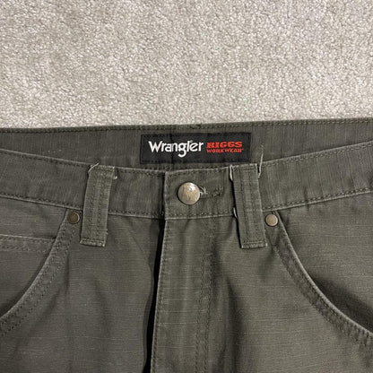 Wrangler cargo jeans y2k green W30L30 Thick heavy canvas double knee skater work pants