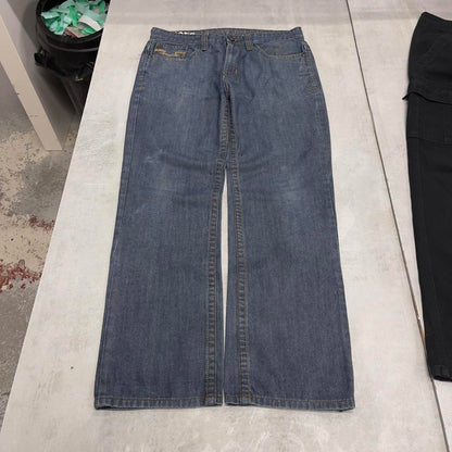 Blue baggy Ecko Unltd jeans W34 L31 loose embroidered y2k style jeans