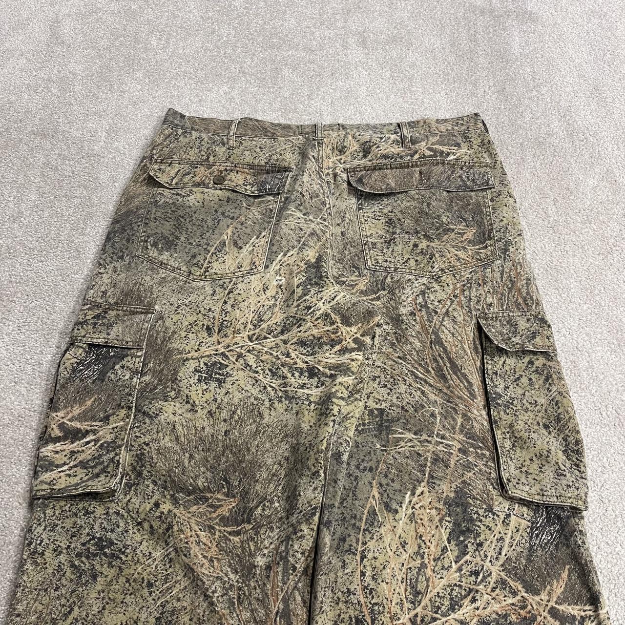 Baggy camo cargo pants y2k utility khaki Mossy Oak Brush camouflage hunting wide leg cargos