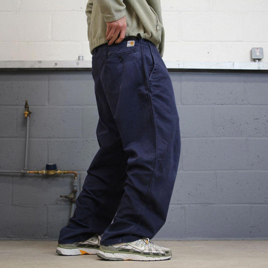 Y2K baggy Carhartt work pants fire resistant navy Loose fit floaty skate style workwear trousers