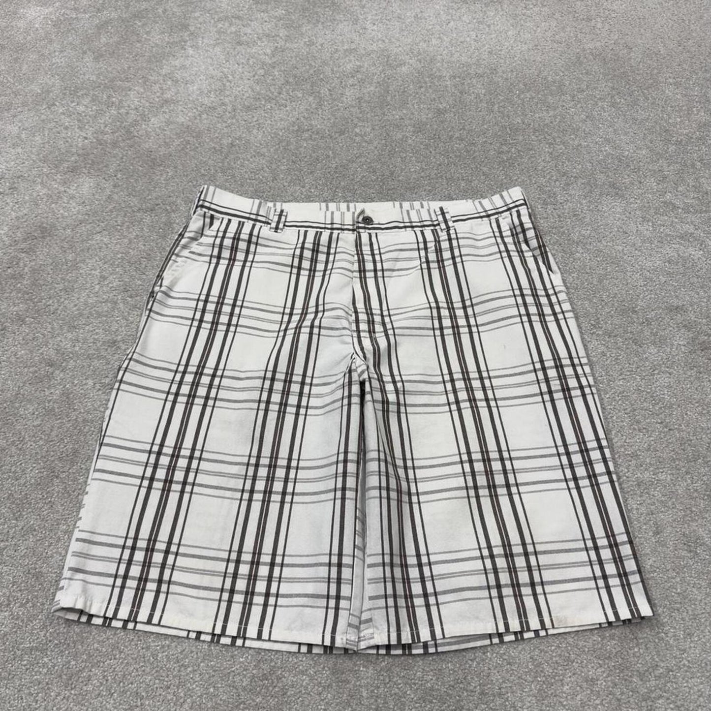 Dickies baggy checkered shorts carpenter white Chino check surf shorts long wide leg festival
