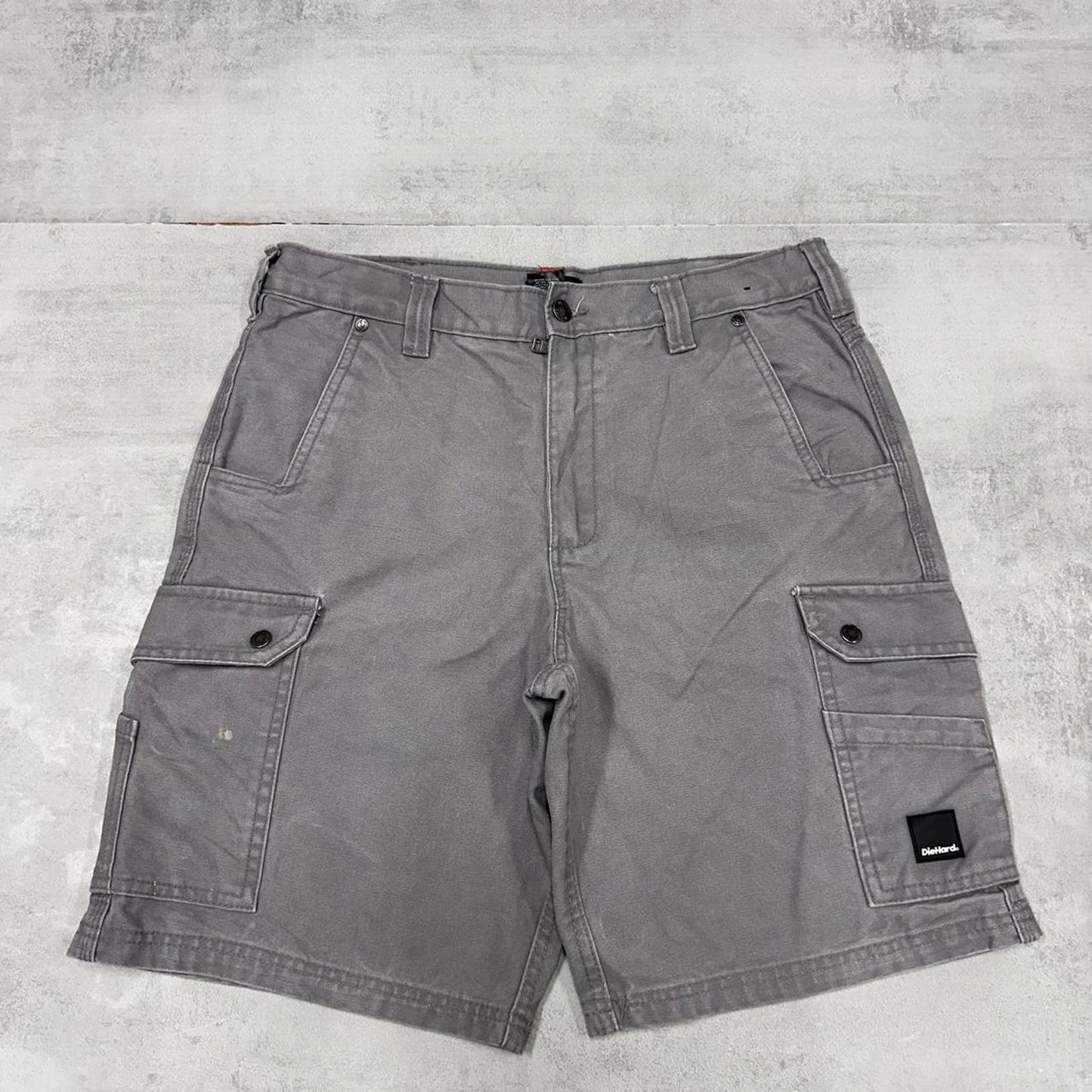 Grey DieHard cargo shorts W34