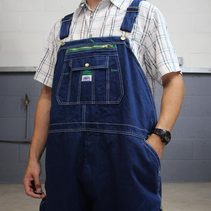 Vintage baggy denim Dungarees loose y2k blue Liberty workwear bib & brace overalls utility