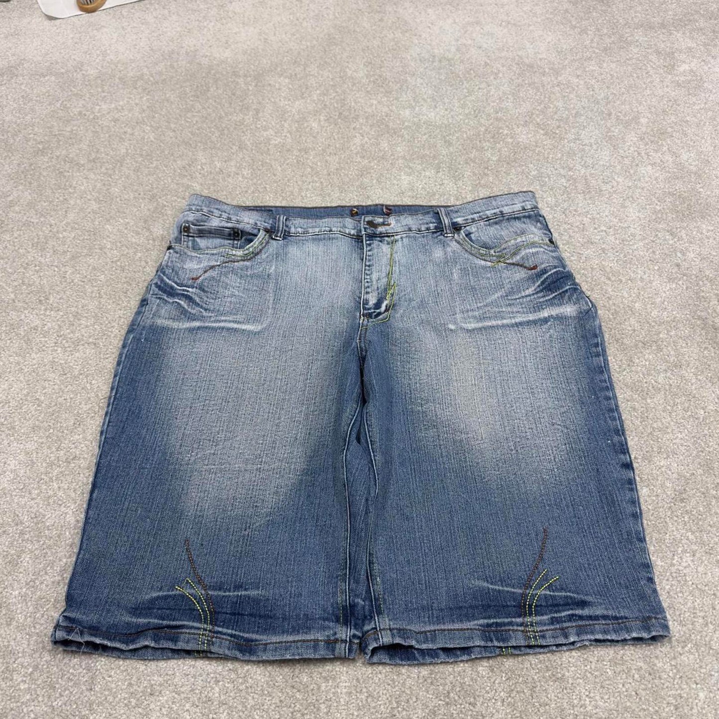 Y2k loose denim shorts skater style blue Denim Neeso Jeans summer festival jorts
