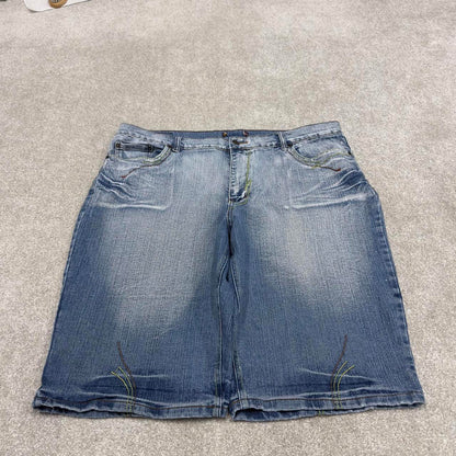 Y2k loose denim shorts skater style blue Denim Neeso Jeans summer festival jorts