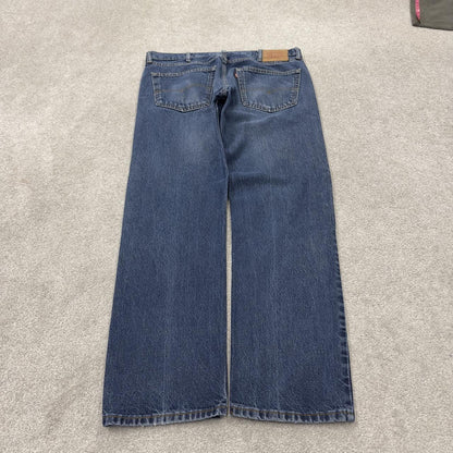 Levi’s 505 jeans Y2K blue denim Levi’s loose straight leg 2000s style pants red tab logo