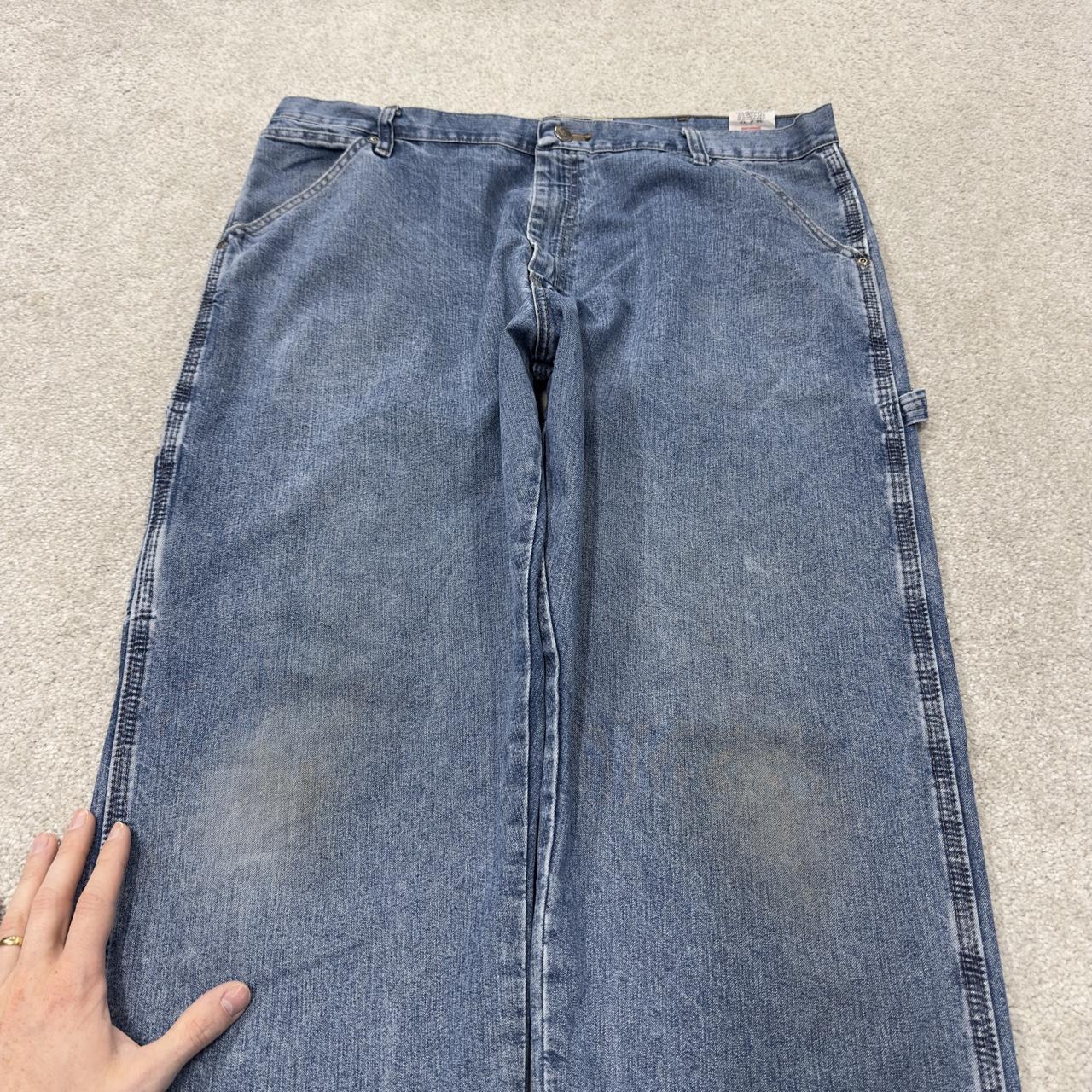 Wrangler carpenter jeans y2k blue denim loose leg 2000s style workwear cargos