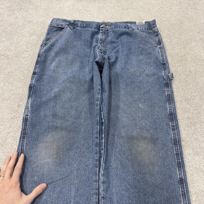 Wrangler carpenter jeans y2k blue denim loose leg 2000s style workwear cargos