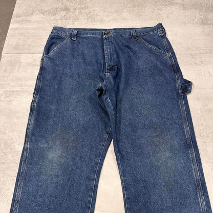 Blue Wrangler carpenter jeans W40L30 Loose denim skate pants