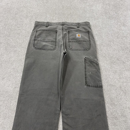 Carhartt carpenter pants relaxed y2k grey khaki Straight leg skater style workwear pants