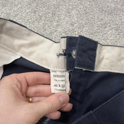 Dickies work pants loose navy Loose leg twill chino style skate trousers
