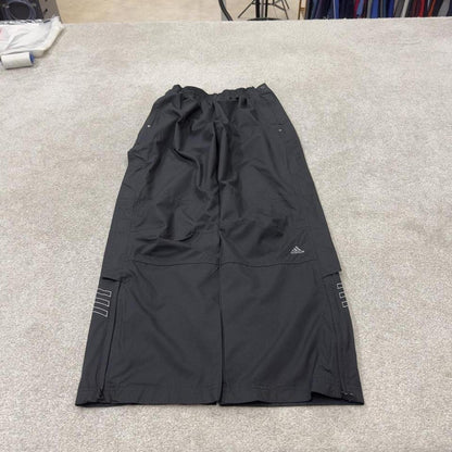 Adidas tracksuit bottoms loose leg black Loose Velcro leg embroidered track pants