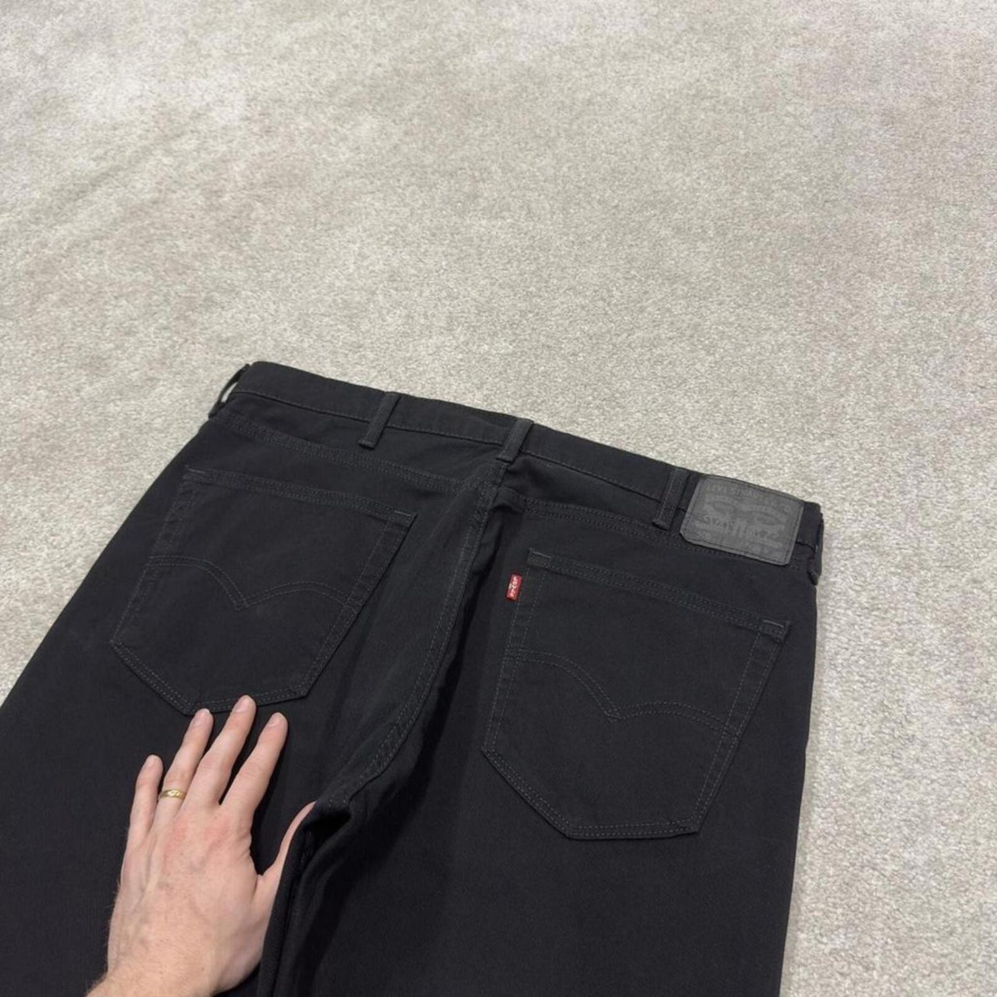 Levi’s 505 y2k straight jeans black Straight leg pants red tab logo