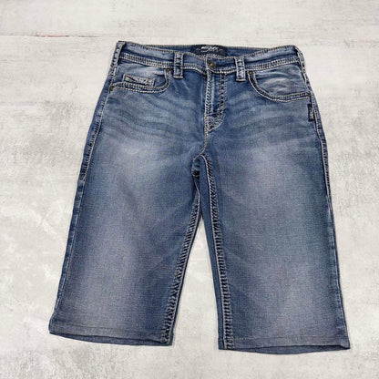 Embroidered denim shorts W32
