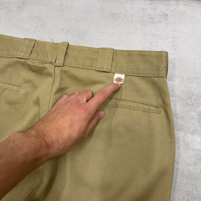 Dickies Pants W36L29 khaki beige loose twill chino 90s style skater pants