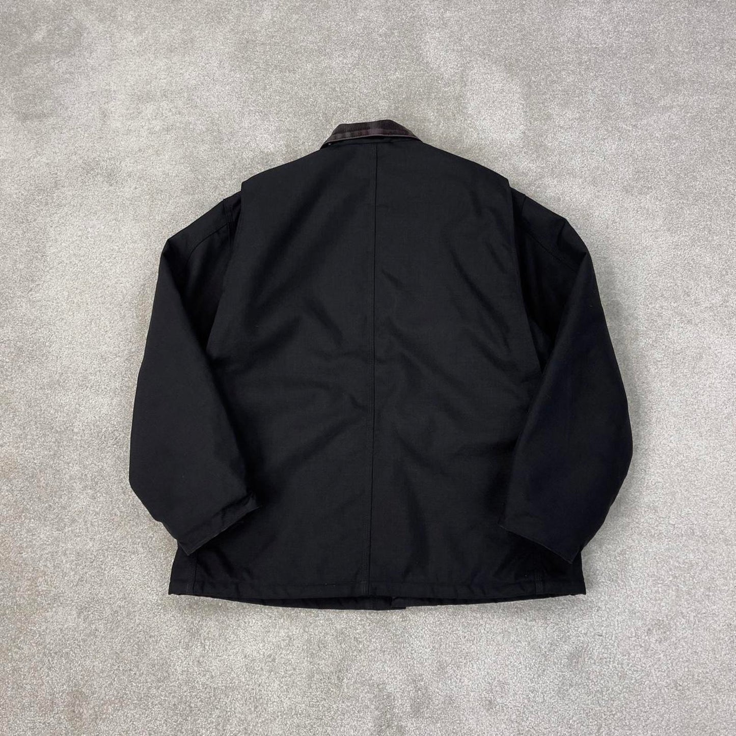 Black Carhartt jacket XL arctic quilt lined chore coat cord collar