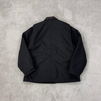 Black Carhartt jacket XL arctic quilt lined chore coat cord collar