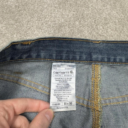 Carhartt jeans y2k denim work pants blue straight leg denim skate surf style pants